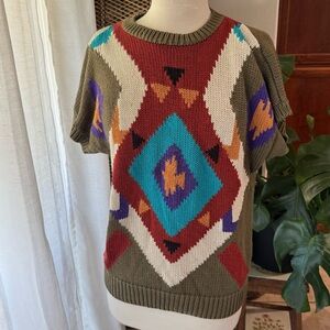 Vintage Geometric Patterned Sweater